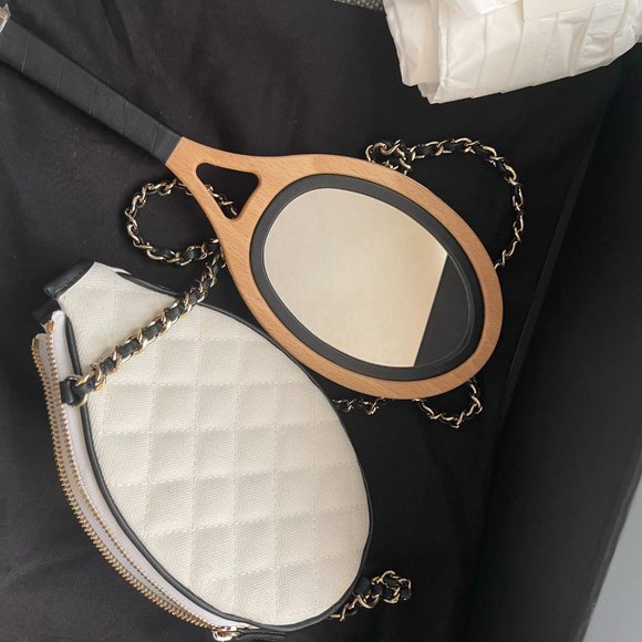 Brand new CHANEL tennis clutch with chain and mirror - Picture 6 of 8